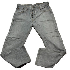 Vintage Levi's Jeans Mens 36x32 Gray 501 Button Fly Straight Leg Regular Fit