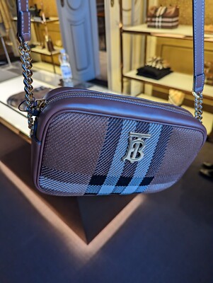 Burberry Knitted Check Small Lola Kameratasche Braun KONTAKTIEREN SIE MICH VOR BESTELLUNG