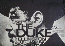 DUKE ELLINGTON 1965 German A1 concert poster GUNTHER KIESER Art JAZZ VERY RARE