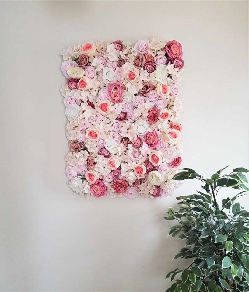 60x40cm Artificial Flowers DIY Wedding Decoration Flower Wall Panels