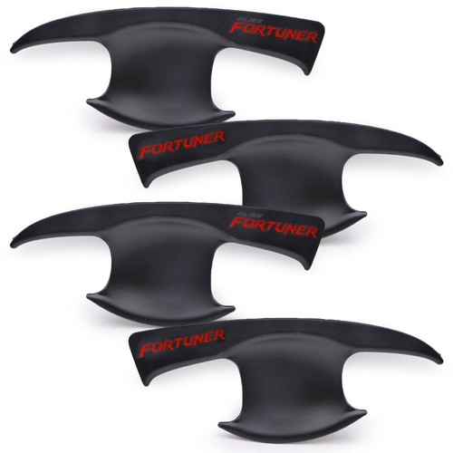Cubierta de manija de inserción de cuenco negro mate para Toyota Fortuner Suv 4x4 '16 '19 - Imagen 2 de 8