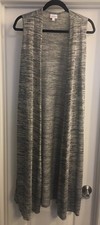 Lularoe Llr Medium Joy Heathered Gray Lightweight Sweater Material Stretchy
