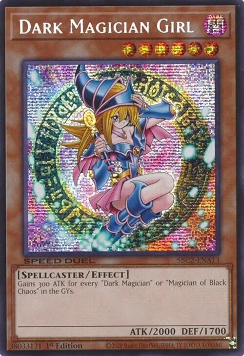 Dark Magician Girl Secret Rare SBC2-ENA13 Light Play Yugioh TCG Card