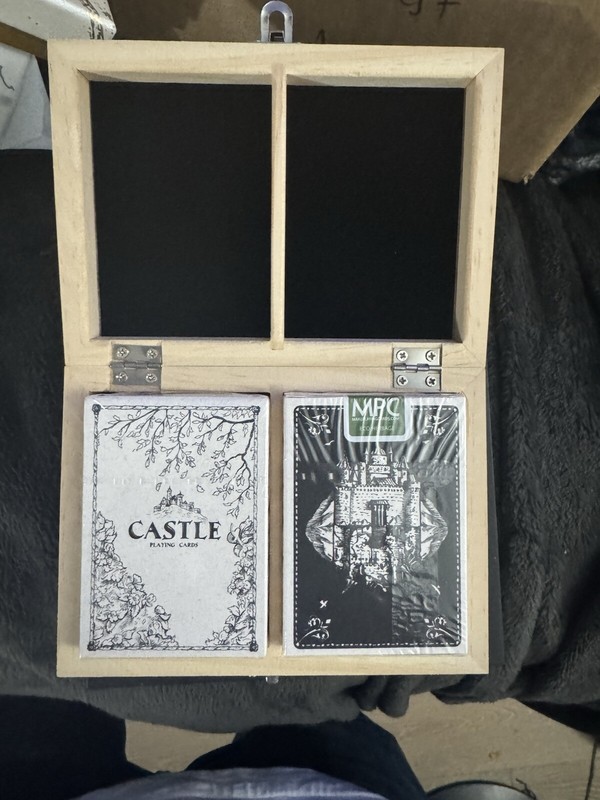 MPC Castle playing cards with engraved wooden box 2 of 2500