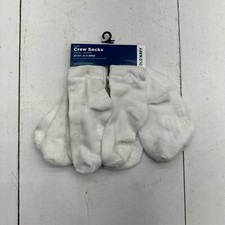 Old Navy Baby 6 Pack White Crew Socks Toddler Size 4-5T