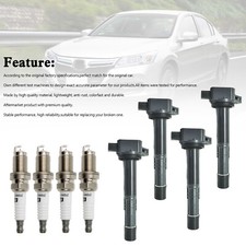 4X Ignition Coils+Spark Plugs UF311 Pour Honda Accord CR-V Element 2.4L 03-2007