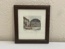 Vintage Radierung Etching Print Signed Mayer Titled Bonn