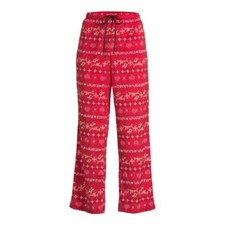 Rudolph The Red Nosed Reindeer Women's Velour Sleep Pants Size M 8-10 Red