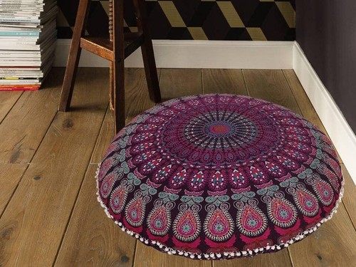 Mandala Large Pouf Pillow Case Meditation Floor Cushion Cover Bohemian Ottoman - Picture 79 of 112