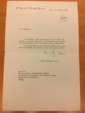 Lettera firmata da Giuseppe Aloia
