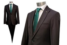 Herrenanzug Slim Fit Anzug 3 teilig Gr.54 Schwarz
