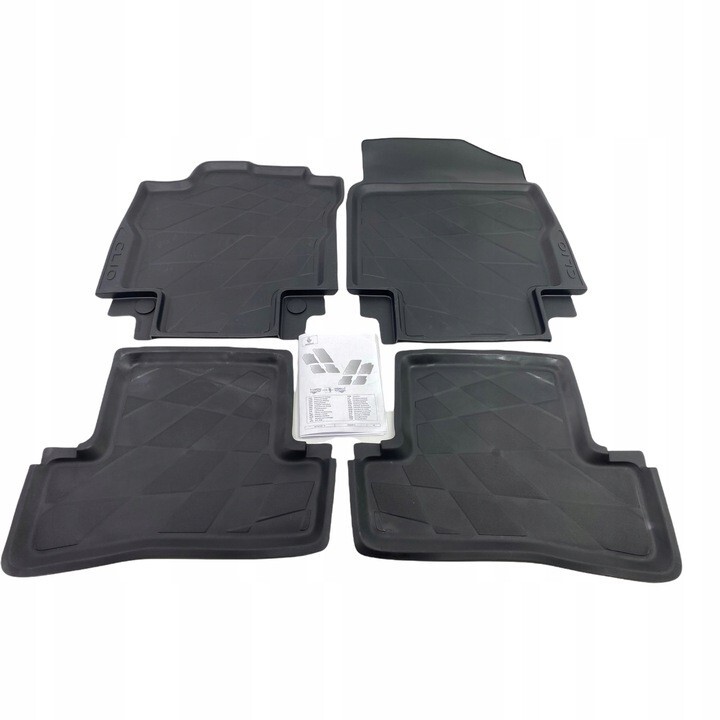 Kit tapis caoutchouc Renault Clio IV anti-glisse et lavable pour éliminer l'usure des moquettes