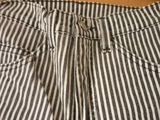 Mustang Jeans Hose Stretch Disco 80er90er Vintage Streifen Skinny Gr. 27/30 Punk