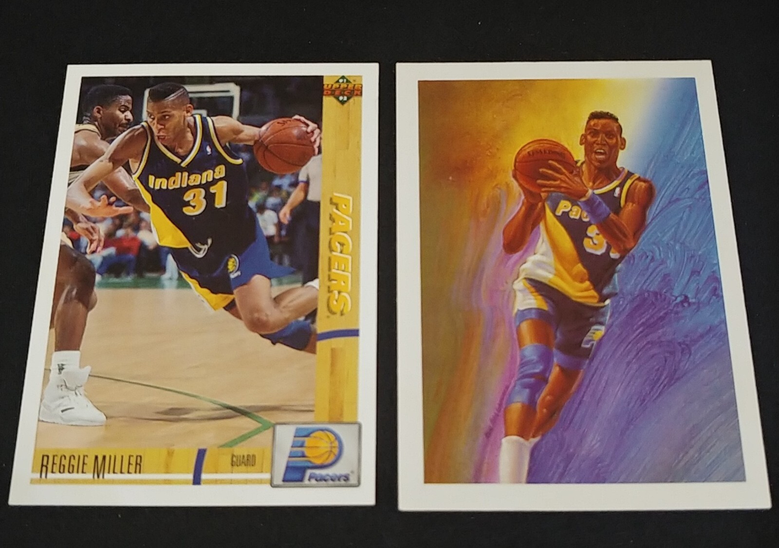Lot Of 2 Nba Basketball Cards Reggie Miller Indiana Pacers Superstar