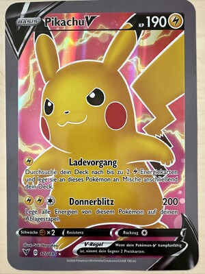 Große A5 Pokemon Jumbo XXL Oversize Karte: Pikachu V
