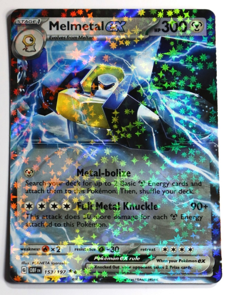 melmetal ex pokemon card value Pokemon TCG Melmetal ex - 153/197 Obsidian Flames Holo Double Rare