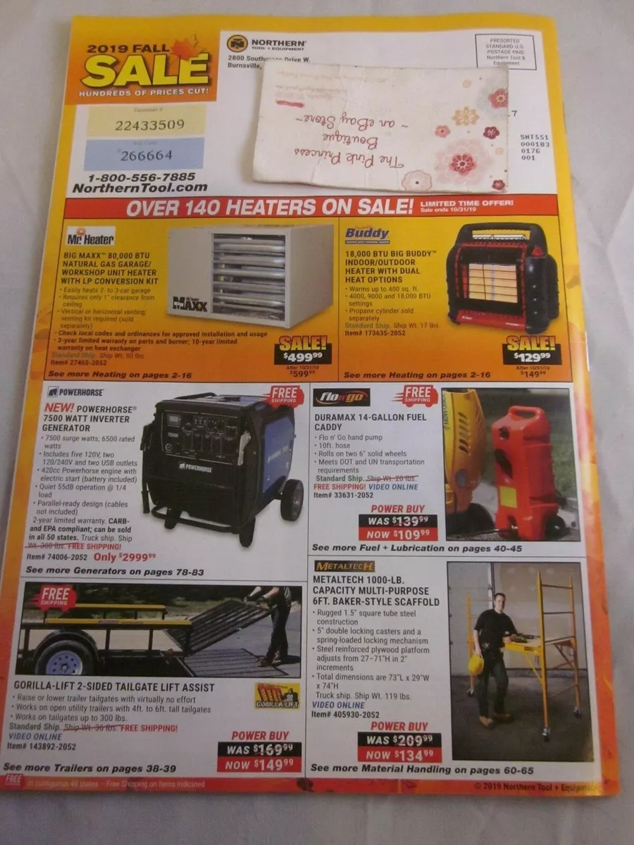 Northern Tool Equipment Catalog Look Book 2052 Fall 2019 Brand