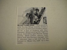 RONNIE MILSAP Forms new back-up band/to England 1975 music biz promo pic/text