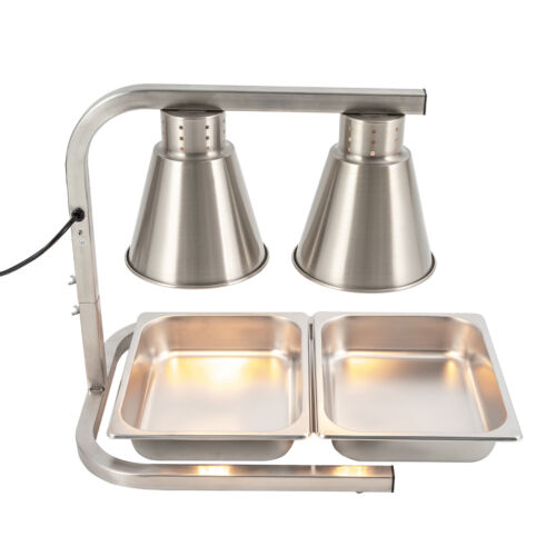NEW French Fry Warmer French Fry Heat Lamp w/2X Detachable Pan Food Lamp Warmer - Picture 9 of 20