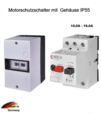 ETI   Motorschutzschalter 10,0A - 16,0A  mit Gehäuse 004600110 004600200
