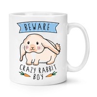 Beware VerrüCkte Hase Jungen 284Ml Becher Tasse - Lustig Bunny Tier Haustier