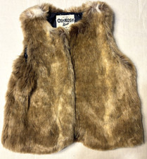 OSH KOSH BGOSH Brown Faux Fur Vest Size Toddler girl's size 3 3T jacket
