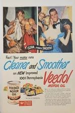1947 Veedol Motor Oil Vintage Ad cleaner and smoother