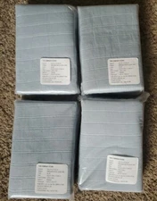 The Company Store Brewer Matelasse Pillow Sham Standard Blue 20"x26" lot of 4