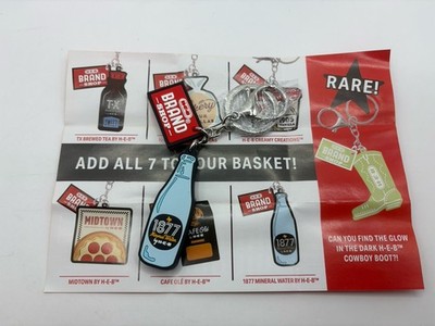 H-E-B Brand Shop Mystery Mini Key Chain HEB Texas 1877 Mineral Water