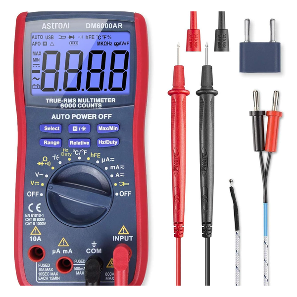 AstroAI Multimeter Digital AST-6000-D 6000 Counts Auto Ranging FüR Kfz Haushalt-image