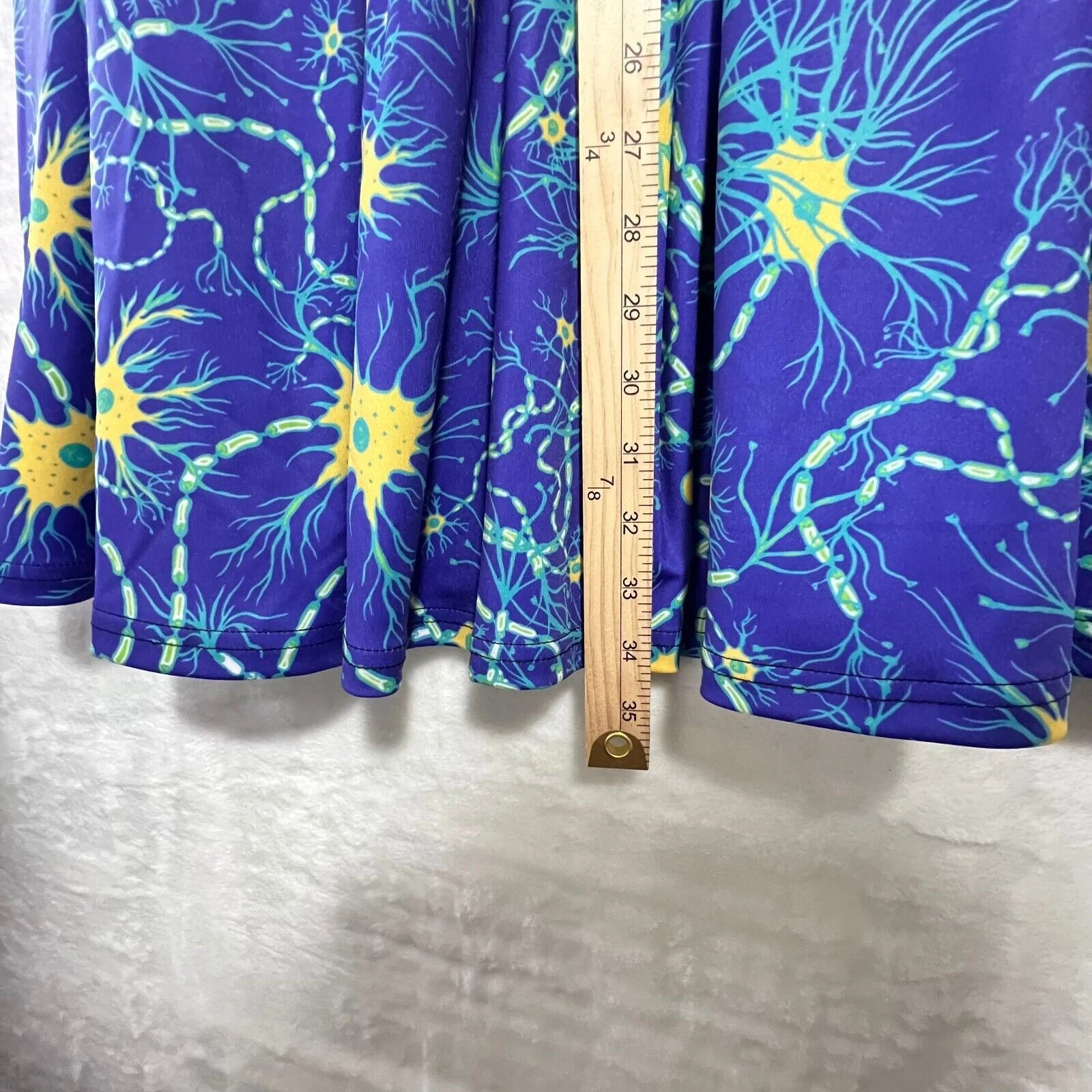 VETEMENTS Boutique Science abito donna fatto a mano stampa neurone taglia L