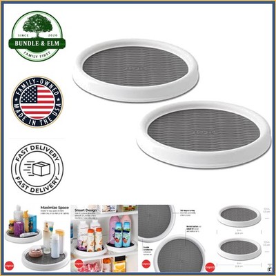 Rotating 9 Inch Turntable Set for Kitchen Cabinets and Countertop Storage