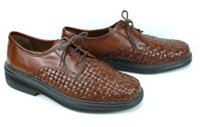Sioux Herren Business Schuhe Leder braun Gr. 42,5 Flechtleder Halbschuhe FS226