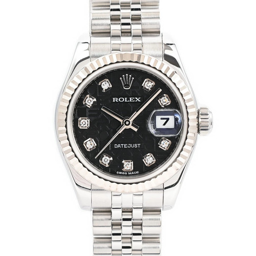 ROLEX Rolex 179174G Black Case Size 26mm Ladies Used Watch #53612
