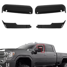 DULPER Rear View Mirror Cover Cap Fit for 2020-2024 Chevy Silverado GMC Black