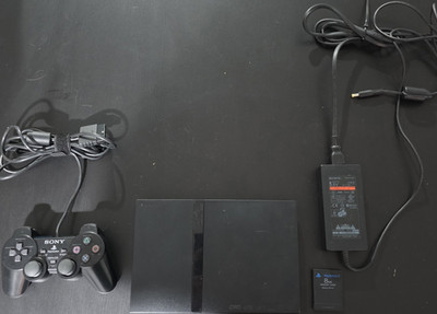 Sony PlayStation 2 Slim Console w/ Controller, Memory Card, 46 Game Discs