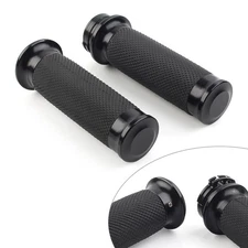 1”Black Handle Bar Hand grips Fit For Harley Touring Sportster XL883 XL1200