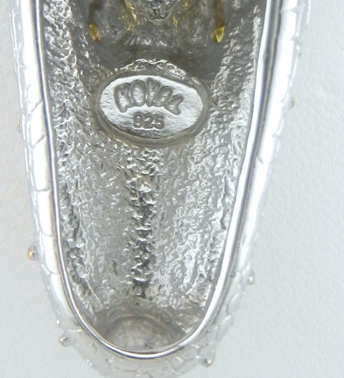 Kovel Solid Sterling Silver Alligator Pendant Pin… - image 5