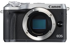 Canon EOS M6 Mirrorless Digital Camera International Model  Body Only, Silver 