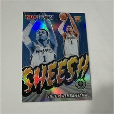 Panini 2023-24 NBA Hoops Premium Stock Wembanyama RC Sheesh #12 Silver Prizm