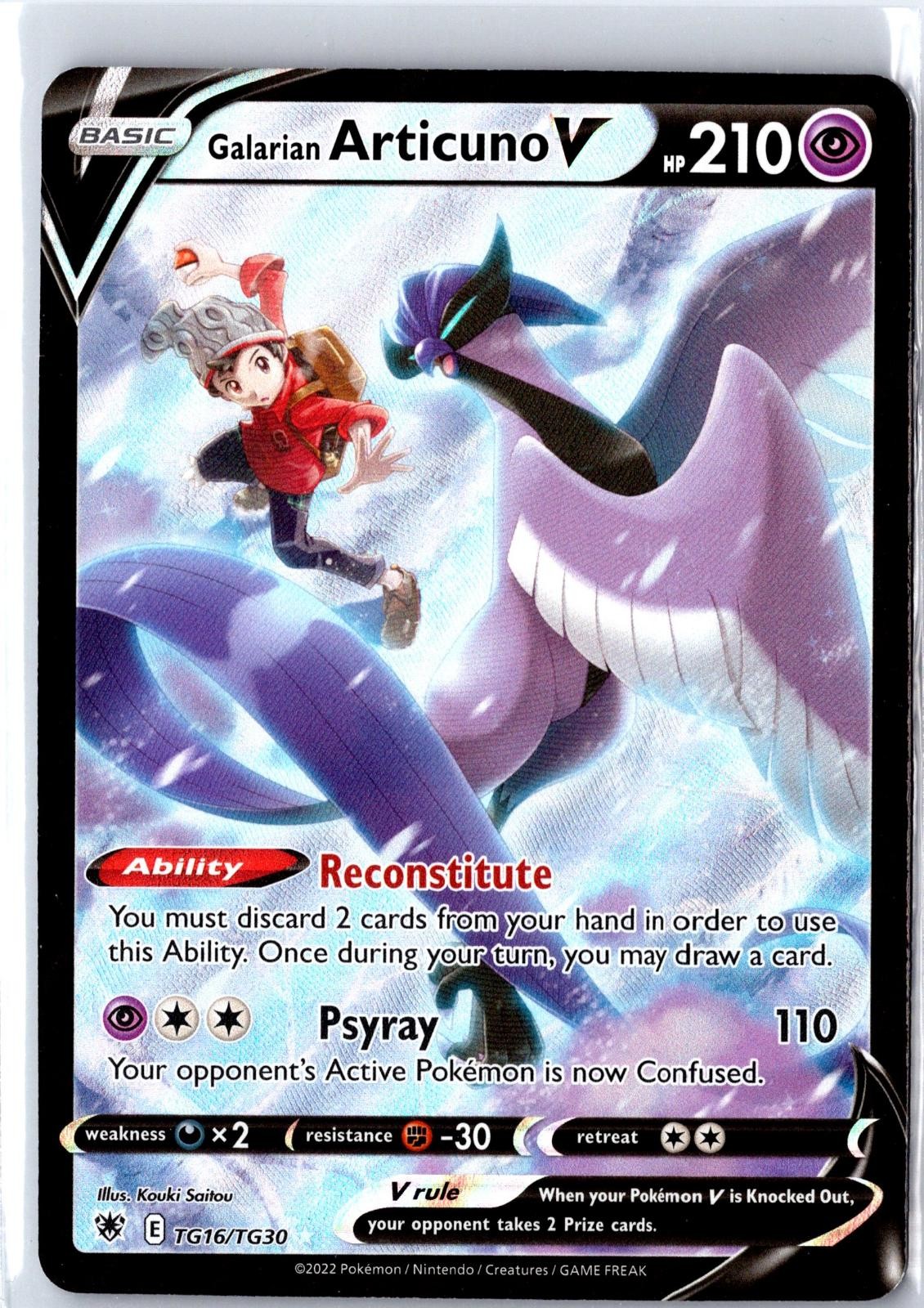 Galarian Articuno V TG16/TG30 Holo Astral Radiance Trainer Gallery Pokemon NM