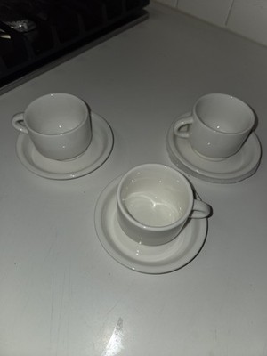 Malacasa Porcelain 2.5 Ounce Porcelain Stackable Espresso Cups with Saucers