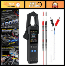 Upgraded 10000-Count True RMS Clamp Meter, 600A AC/DC Current, 750V Voltage Test