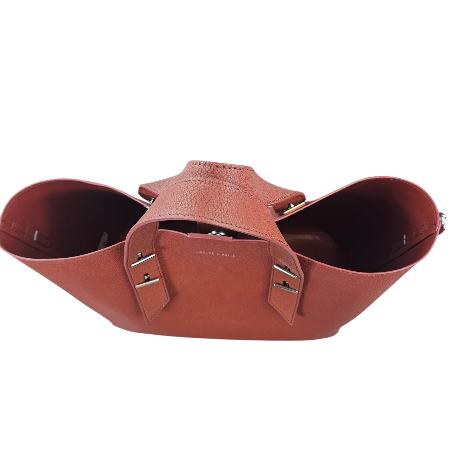 Charles & Keith tote bag donna media strutturata ecopelle borsetta borsetta