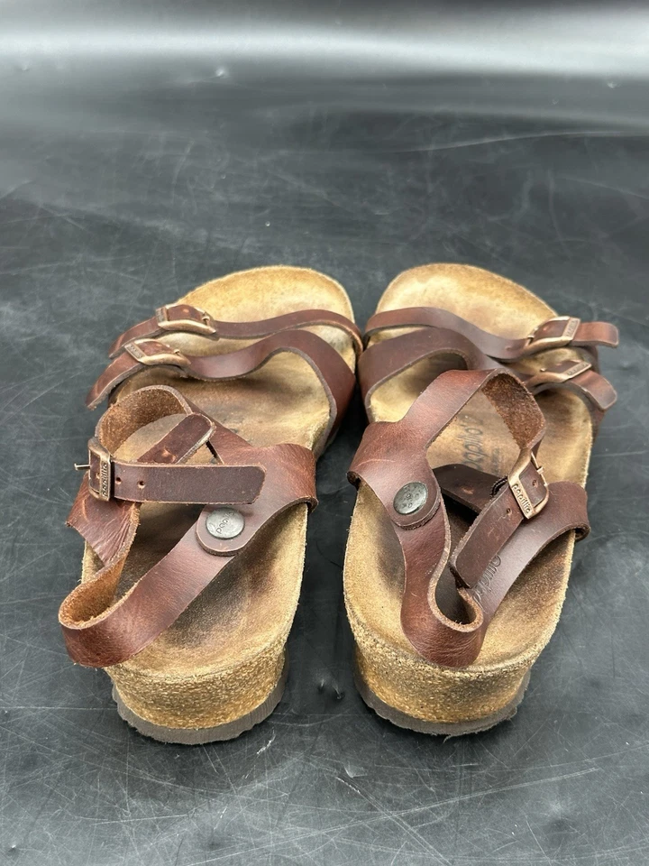 Sandalias de cuña Birkenstock Papillio Lana de dos correas marrón para mujer talla 12 Foto 4 de 4