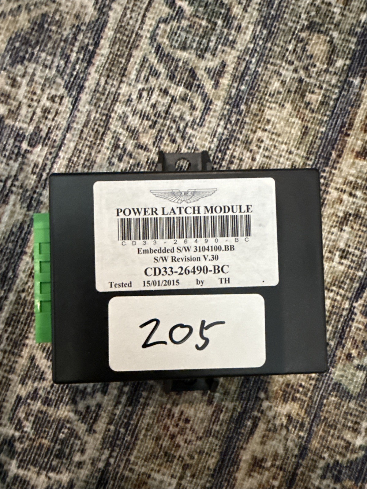 Aston Martin Rapide Trunk control module P/N CD3326490BC