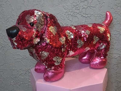 Dachshund Weiner Magic Reverse Flip Sequins Puppy Dog 18  Plush Stuffed Animal