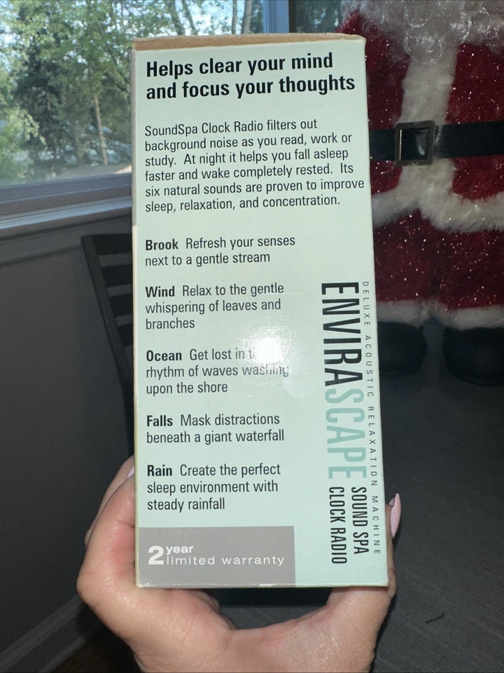 HOMEDICS MODEL SS-400B SOUND SPA RADIO ALARM CLOCK ENVIRASCAPE RELAXATION OCEAN - Image 4 of 4