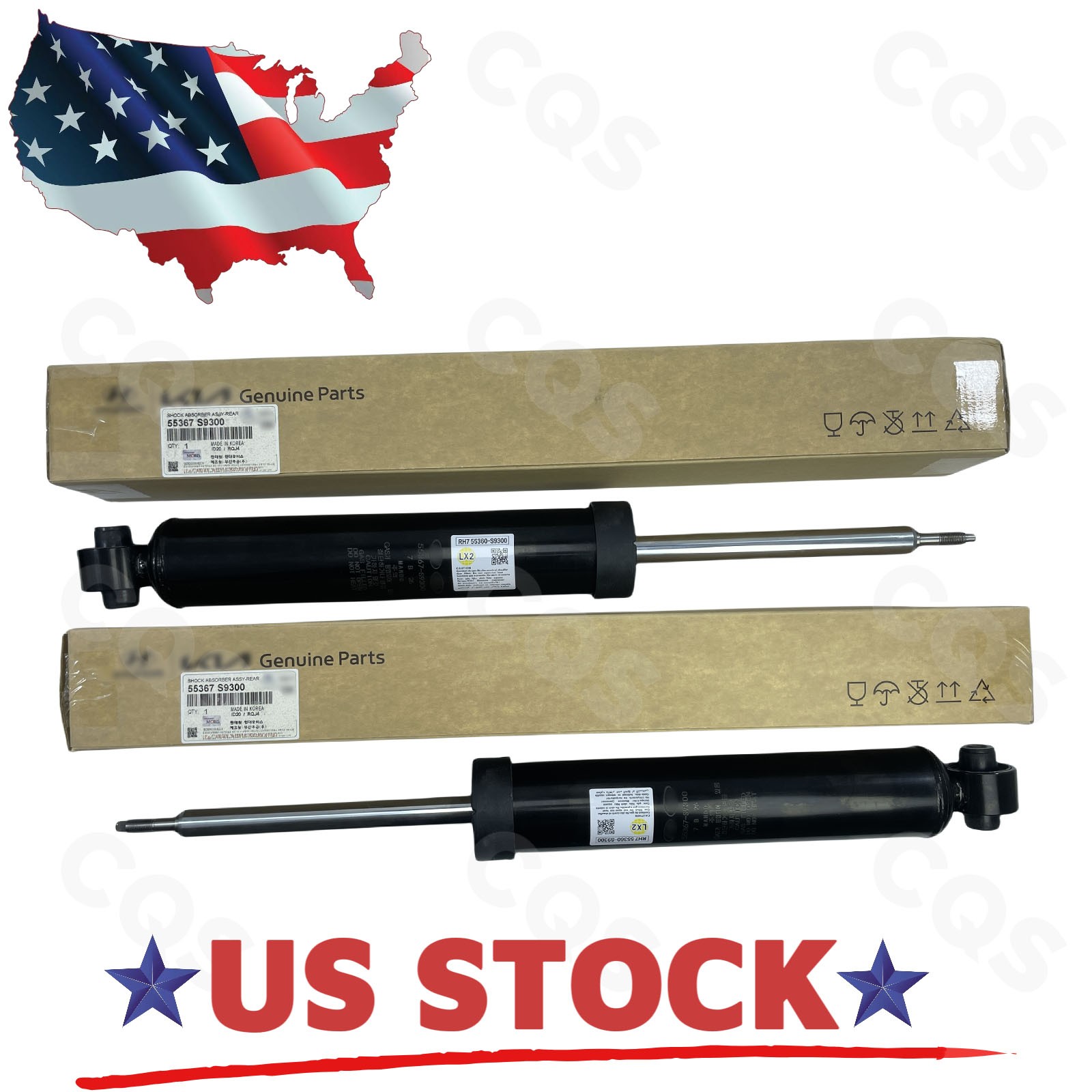 Pair Self Leveling Rear Shock Absorber For 55367-S9300 2020-22 Hyundai Palisade
