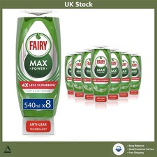 Max Power Washing Up Liquid 4.32L 540ml x 8 Ultra Powerful Cleaning 1.65 per litre